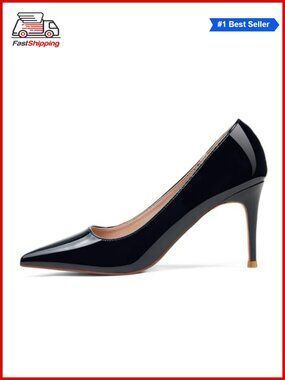 ✨ Pointed Toe Stiletto Heels - Wedding Prom Work Pumps - 3.14 inch - Cushioned